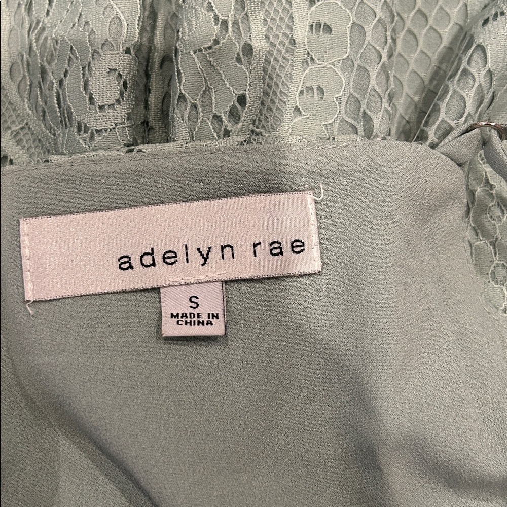 Adelyn Rae Lace Dress in Soft Gray